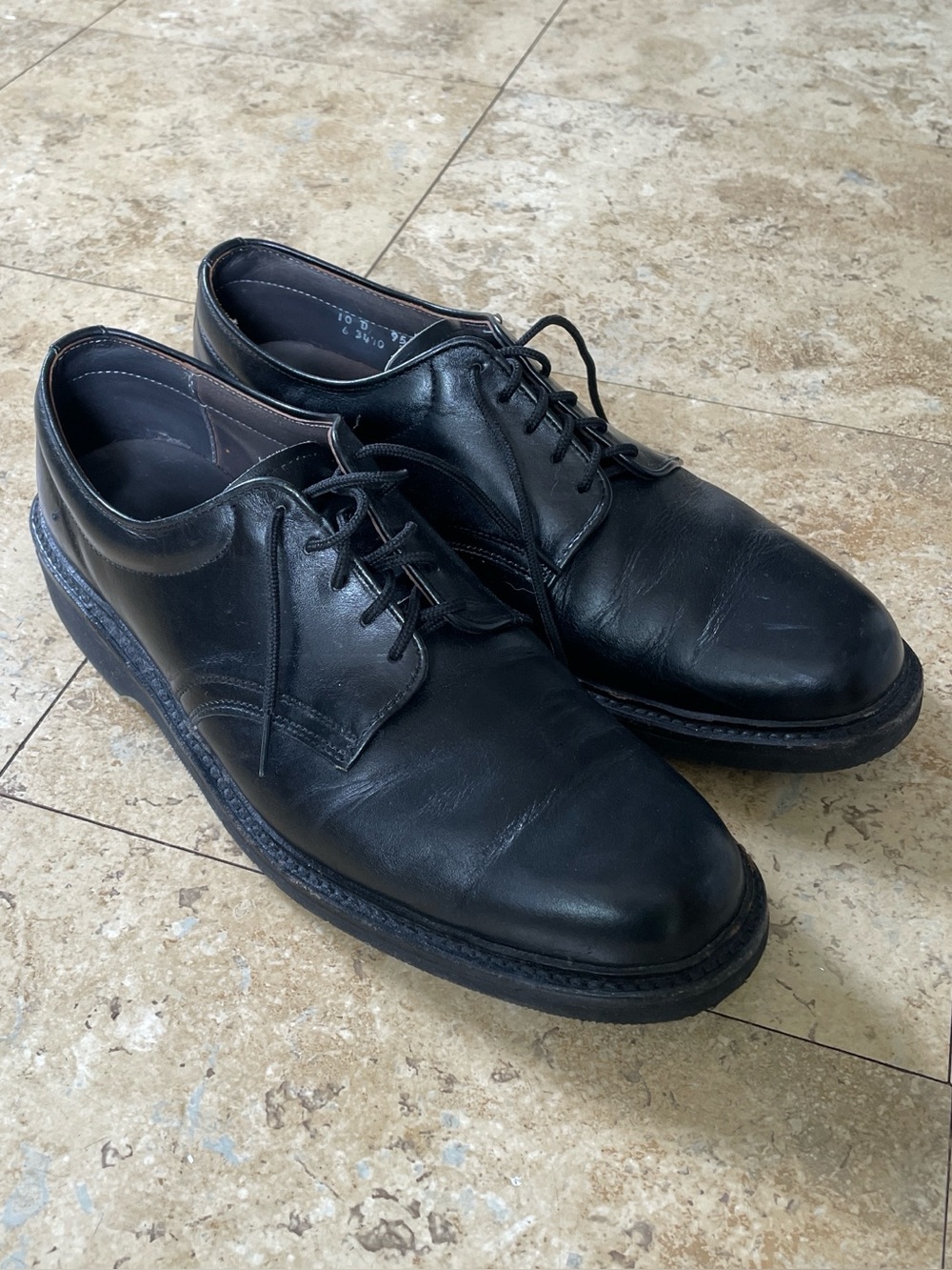 L.L. Bean Black Leather Derby Shoes for Men